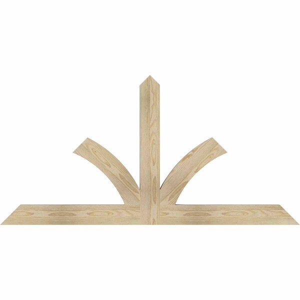 Ekena Millwork Richland Rough Sawn Timber Gable Bracket, Douglas Fir, 60"W x 30"H x 2"D x 4"F, 12/12 Pitch GBW060X30X0204RIC00RDF - main